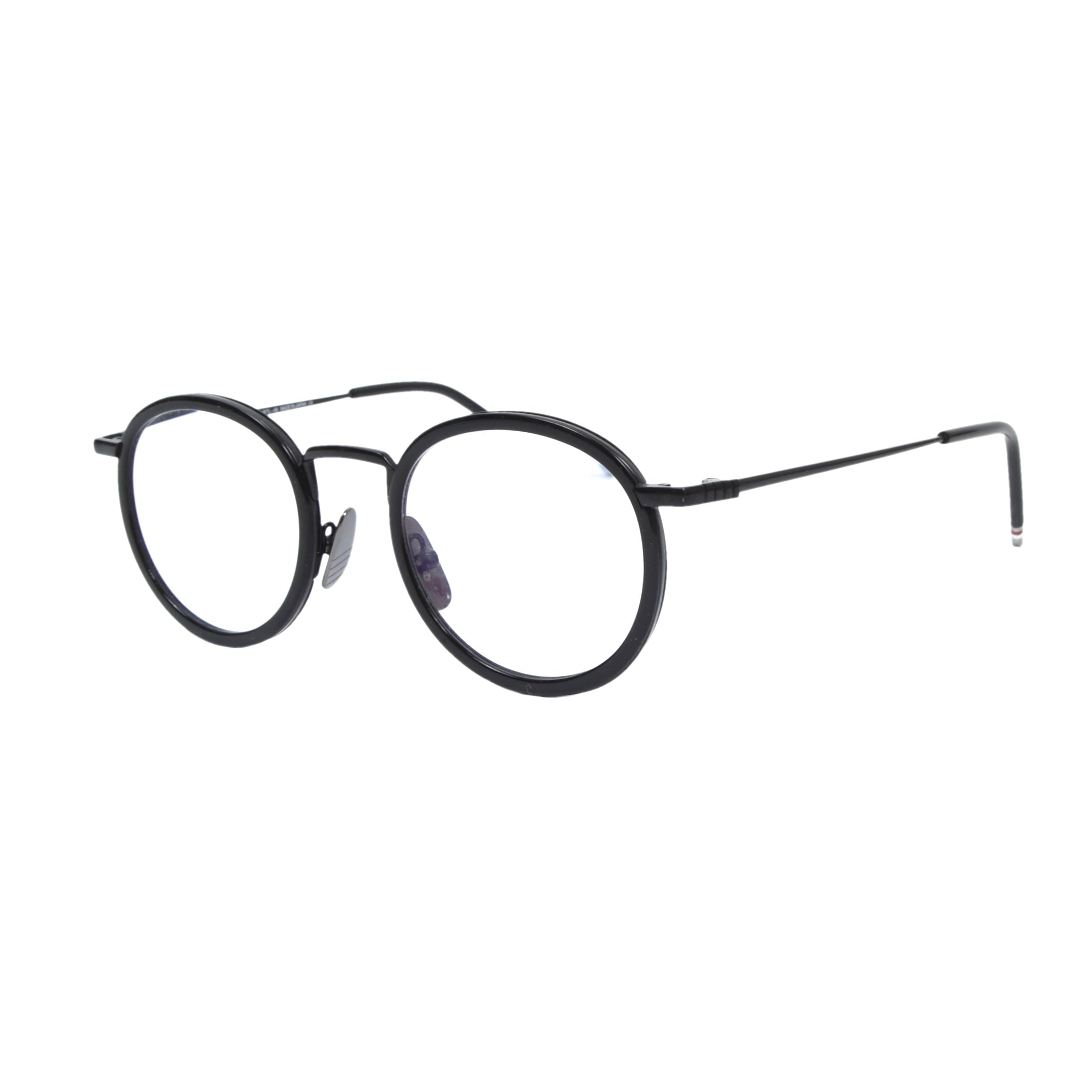 Thom Browne TB710 Frames + Clip-On Mirrored Sunglasses - Black