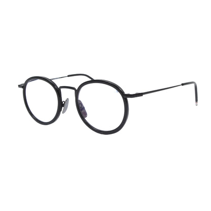 Thom Browne TB710 Frames + Clip-On Mirrored Sunglasses - Black