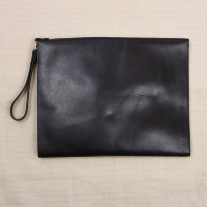 NOS Jerome Leplat Leder Aktenmappe ca. 34cm - Schwarz