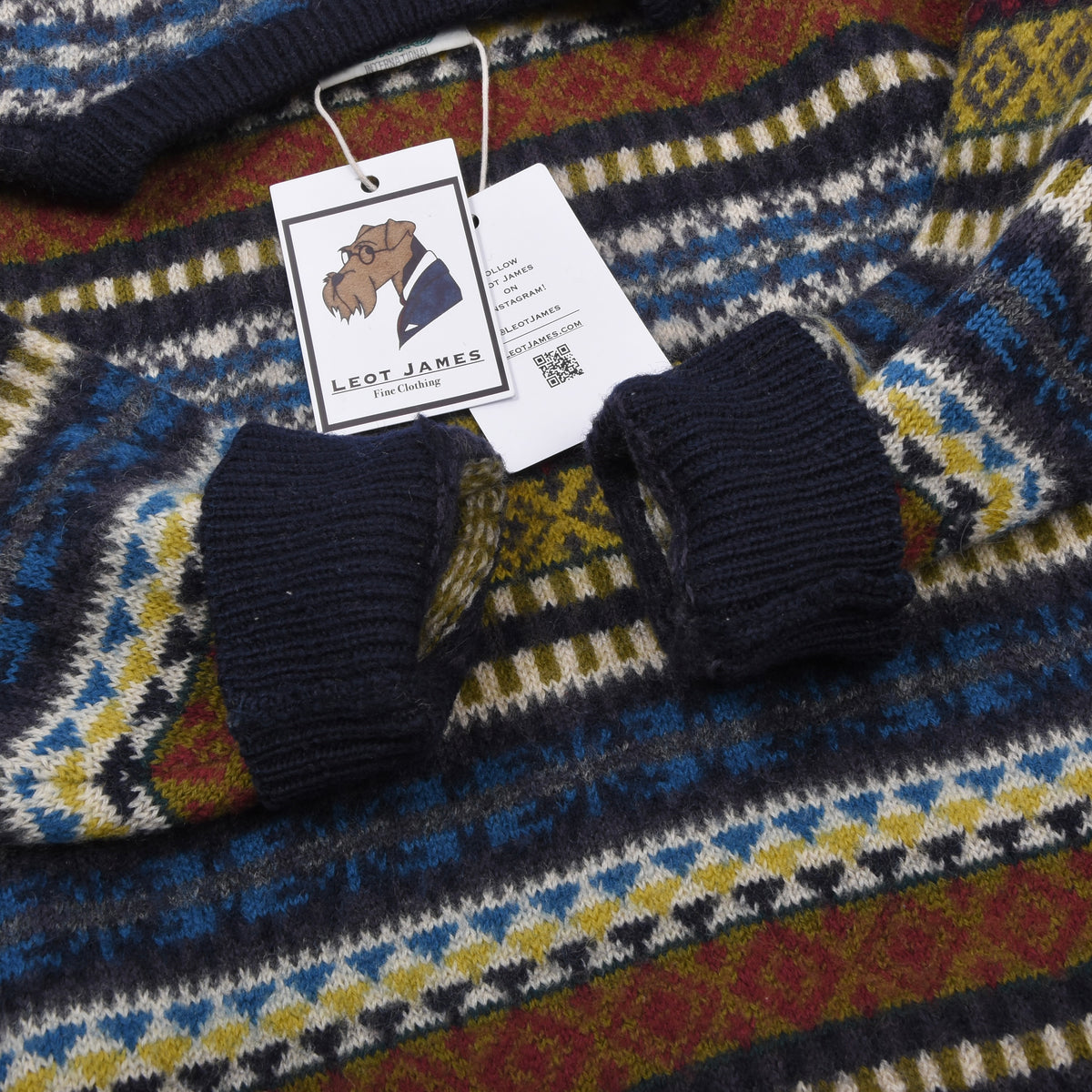 Vintage 1Libert 100% Wollle Fair Isle Pullover Gr. M