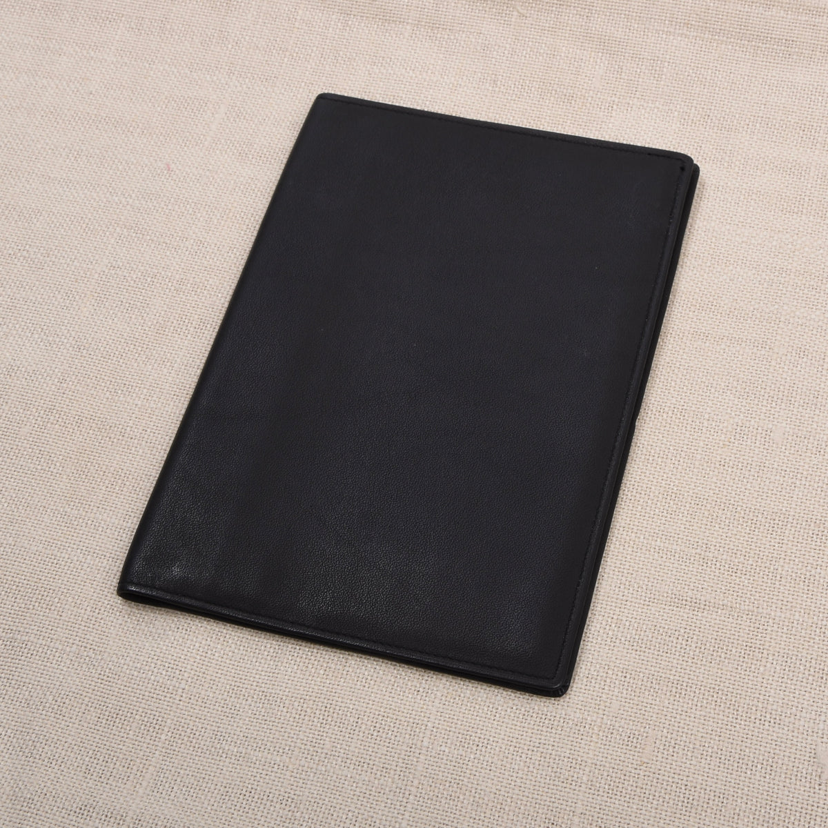 NOS Leplat Leather Passport Cover/Wallet Made in Germany - Charcoal