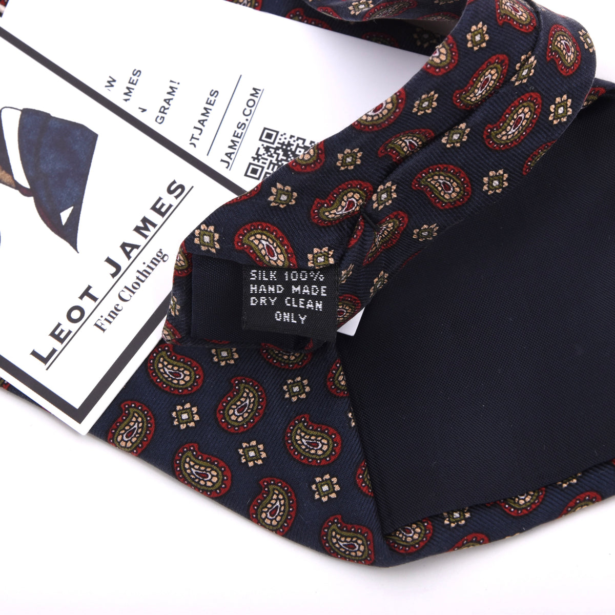 Vintage Ancient Madder City Style Silk Tie - Blue Paisley