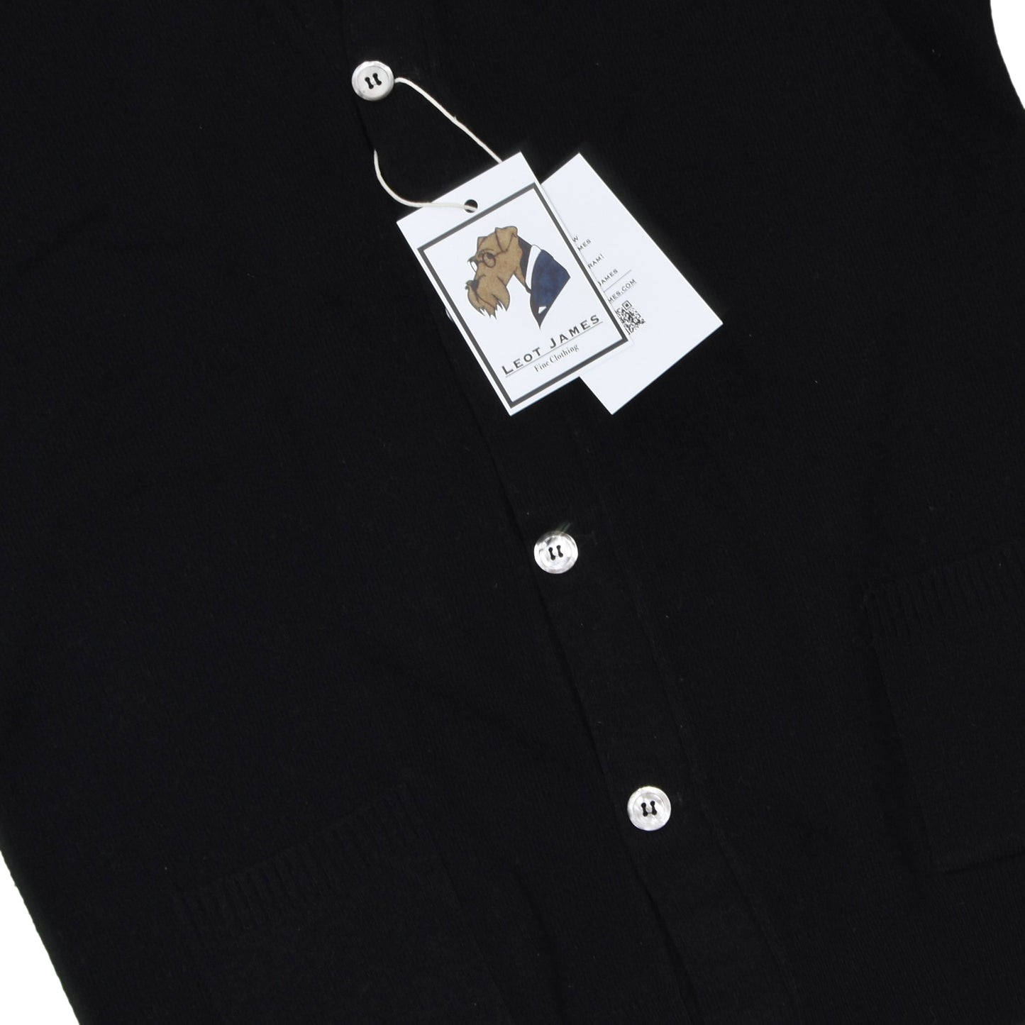Vintage Peter Scott 100% Wool Cardigan Sweater Size 38 Chest ca. 51.5cm - Black