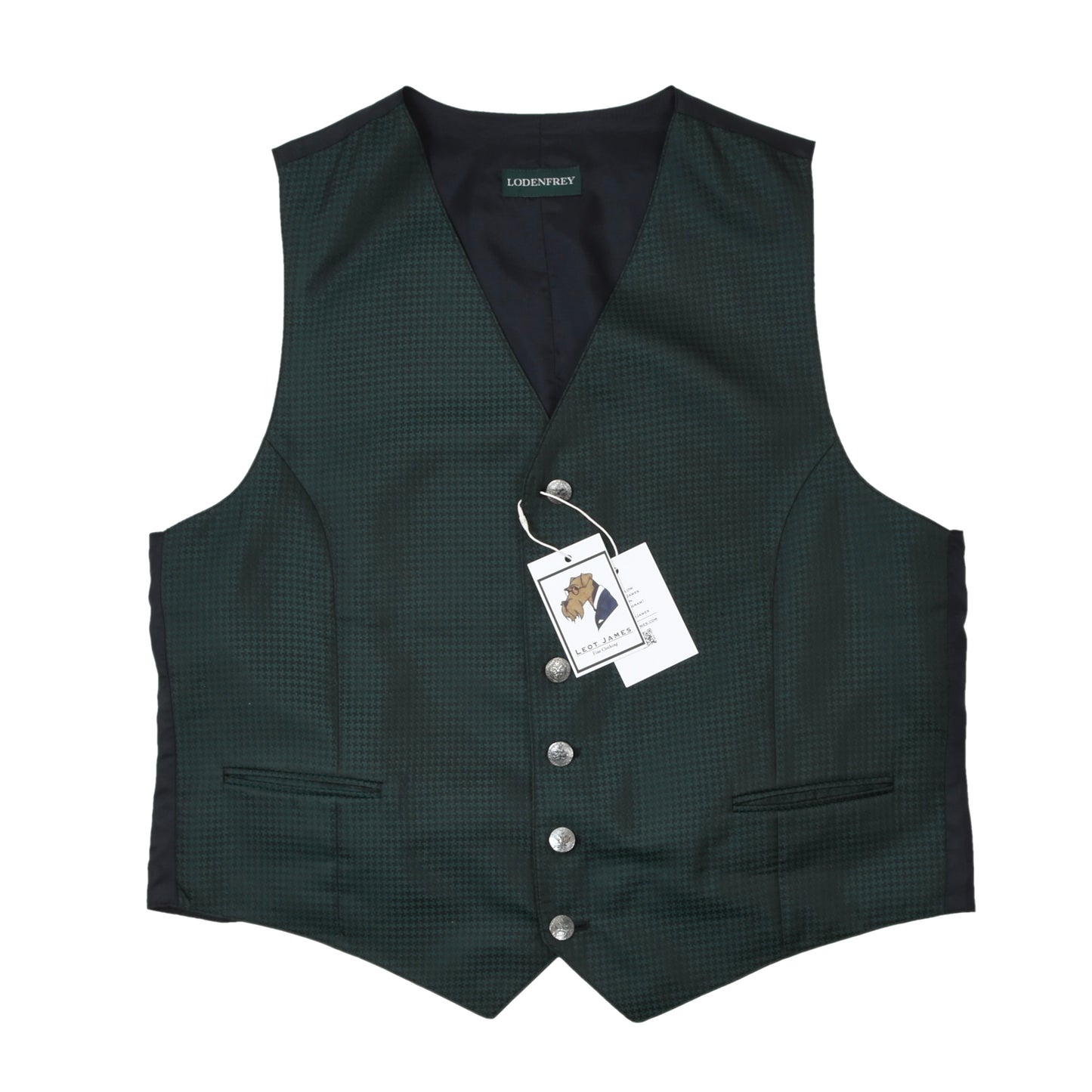 Lodenfrey Silk-Blend Trachten Vest Size 28 ca. 59.5cm - Green/Black