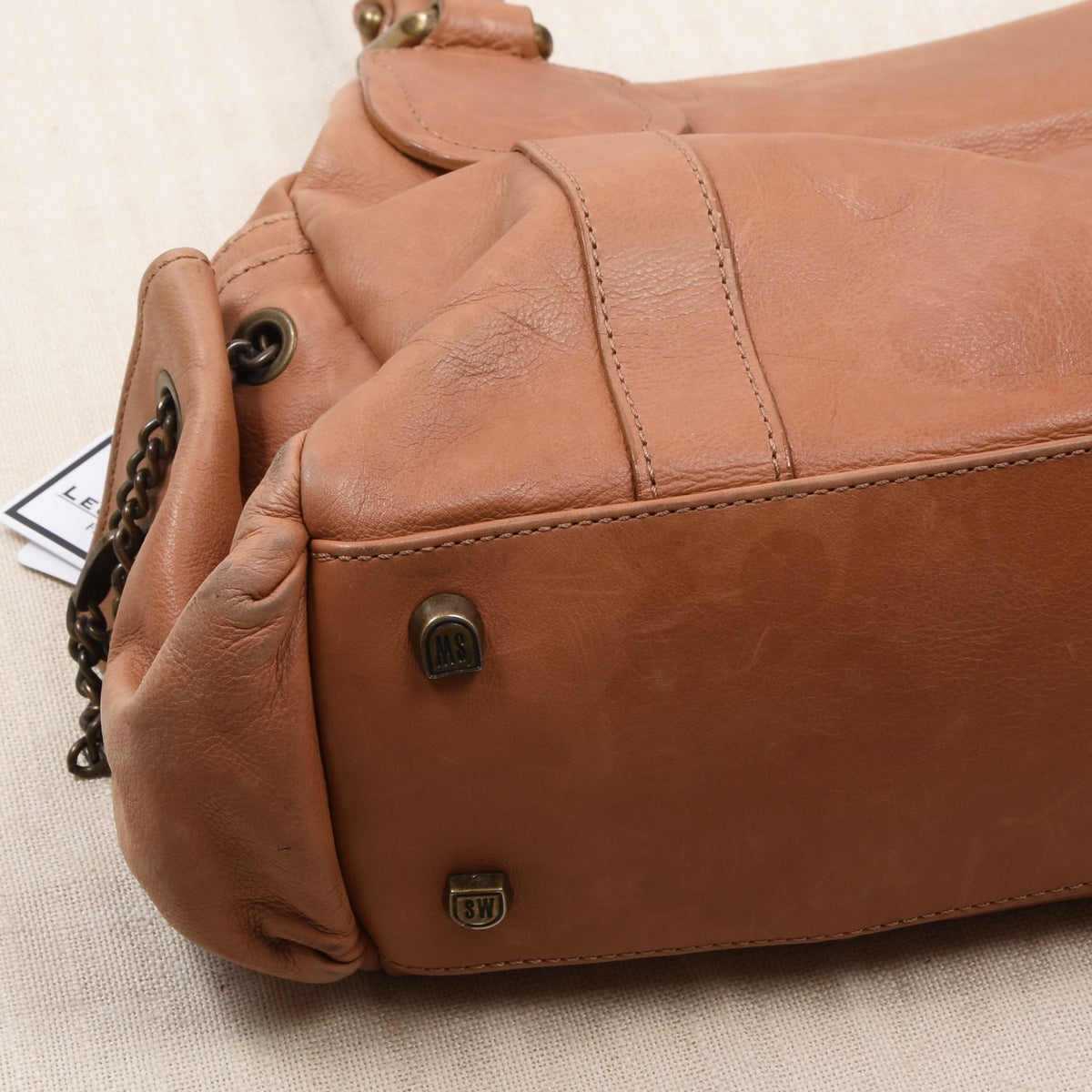 Stuart Weitzman Leder Handtasche Made in Spain - Tan