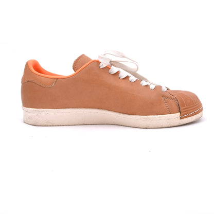 Adidas Superstar Sneakers 80s Clean Leather Größe 42 2/3 - Hellbraun/Orange