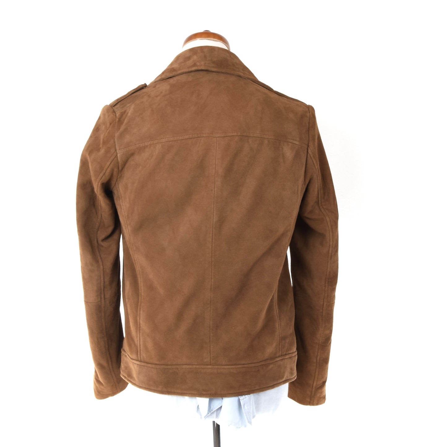 ASOS Suede Leather Moto Jacket Size XXS - Brown