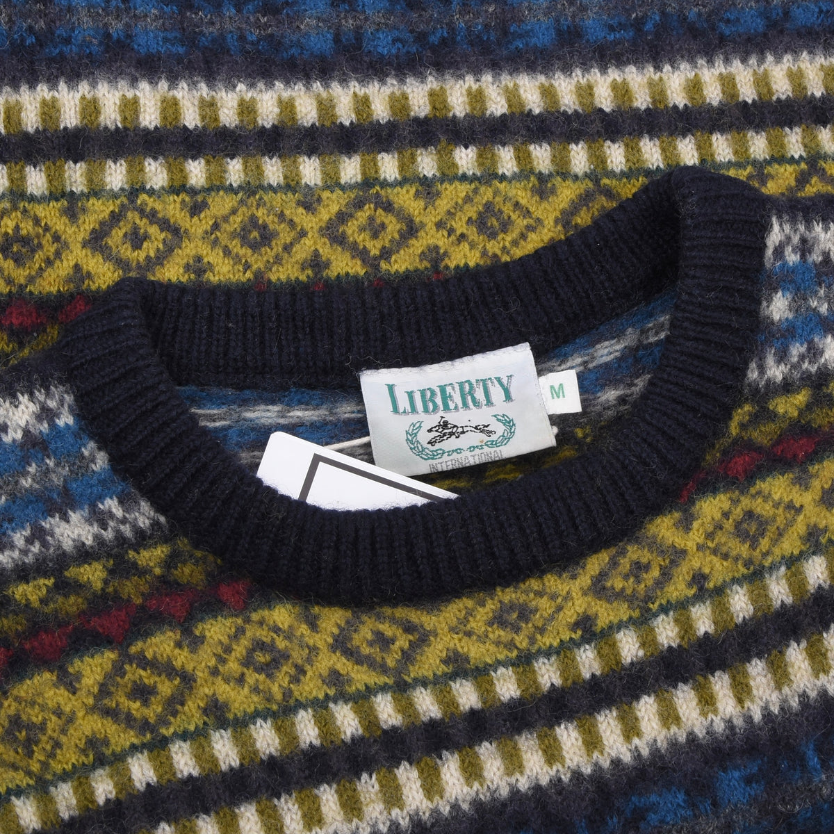Vintage 1Libert 100% Wollle Fair Isle Pullover Gr. M