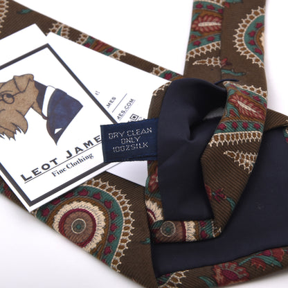 Polo Ralph Lauren Ancient Madder Seide Krawatte – Braun Paisley