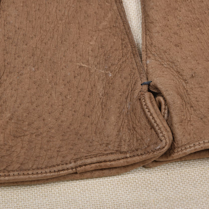 NOS Lederhandschuhe gefüttert - Braun