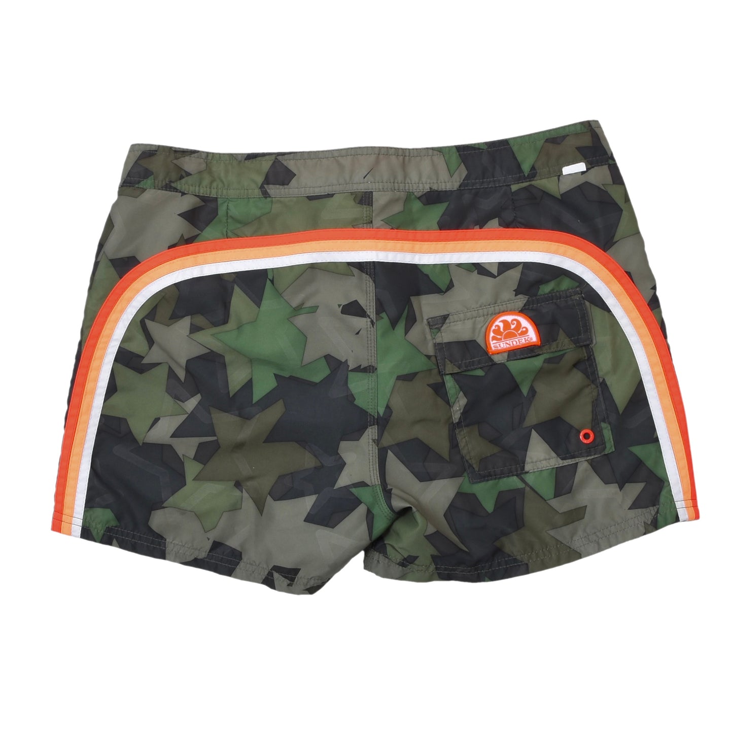 Sundek Swim Trunks Size 33 - Green Star Camouflage