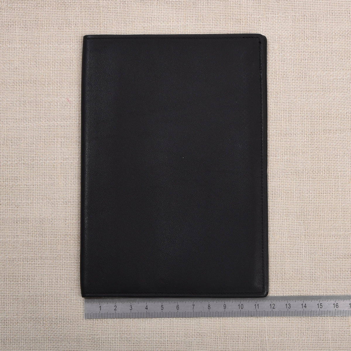 NOS Leplat Leather Passport Cover/Wallet Made in Germany - Charcoal