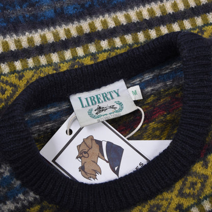 Vintage 1Libert 100% Wollle Fair Isle Pullover Gr. M