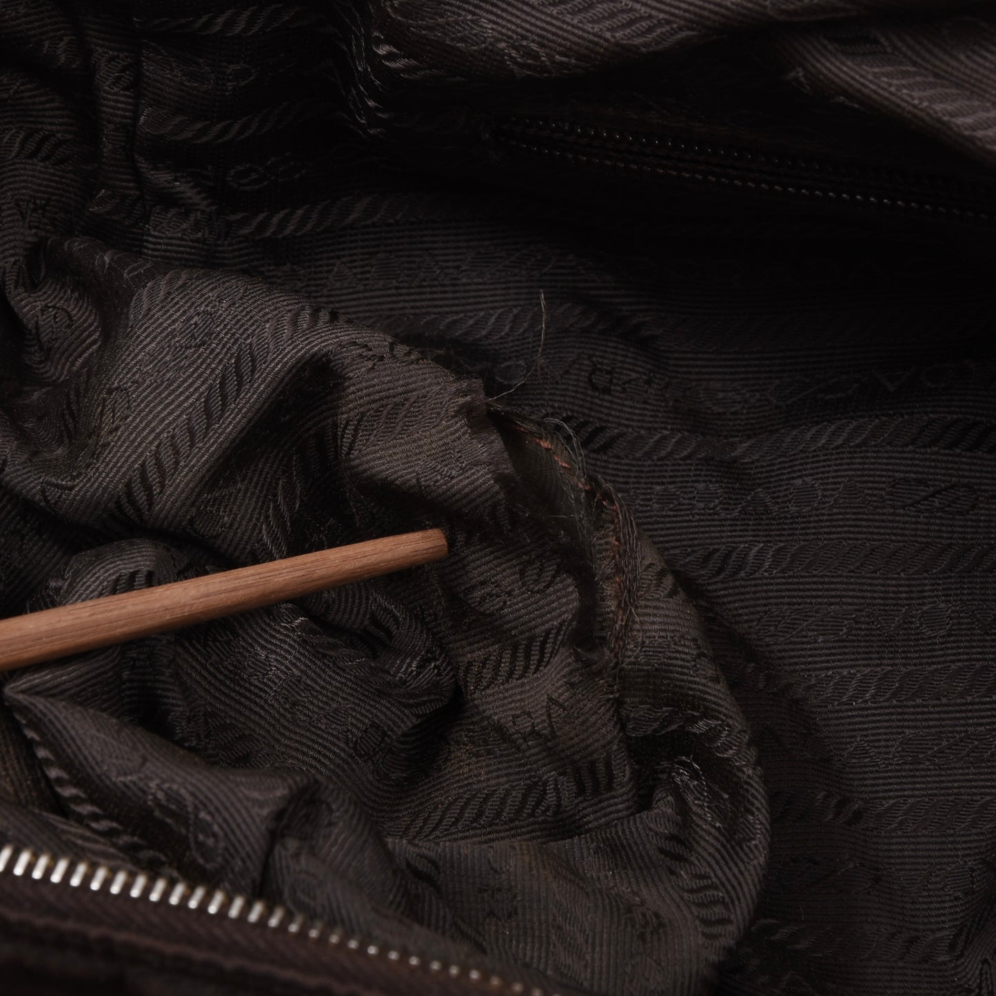 Vintage Prada Milano Quilted Nylon Purse ca. 31cm - Brown