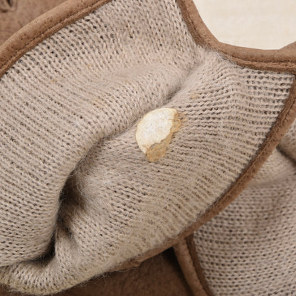 NOS Lederhandschuhe gefüttert - Braun