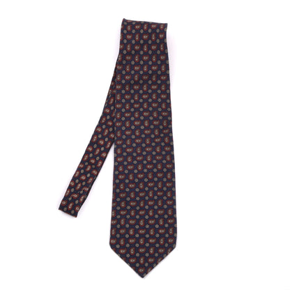Vintage Ancient Madder City Style Silk Tie - Blue Paisley