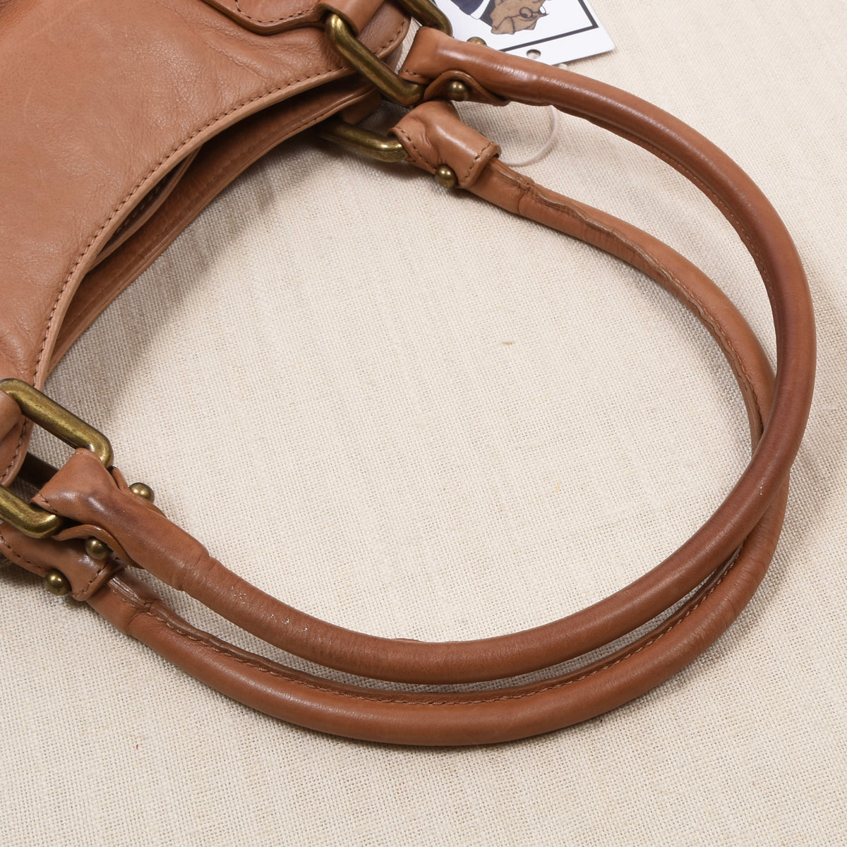 Stuart Weitzman Leder Handtasche Made in Spain - Tan