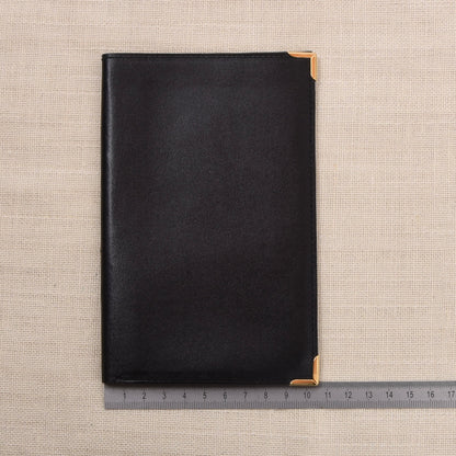 NOS Creation G. Leonard Leather Notepad Wallet - Black