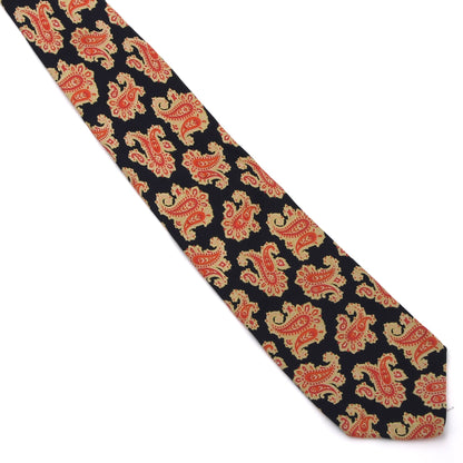 Edsor Kronen Silk Tie - Orange Paisley