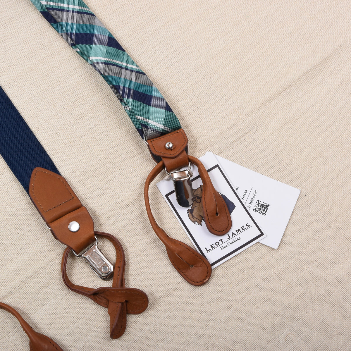 Plaid Braces/Suspenders