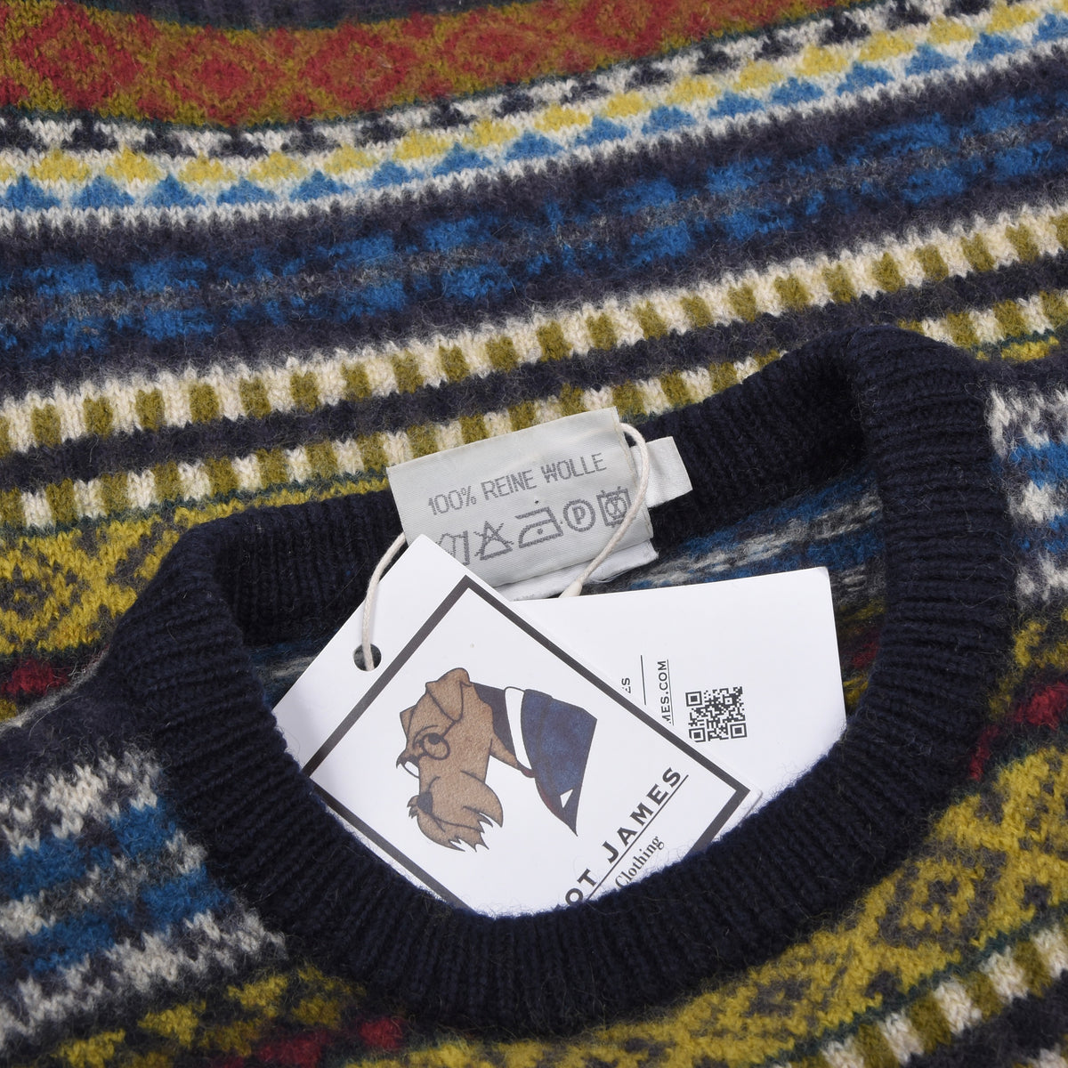 Vintage 1Libert 100% Wollle Fair Isle Pullover Gr. M