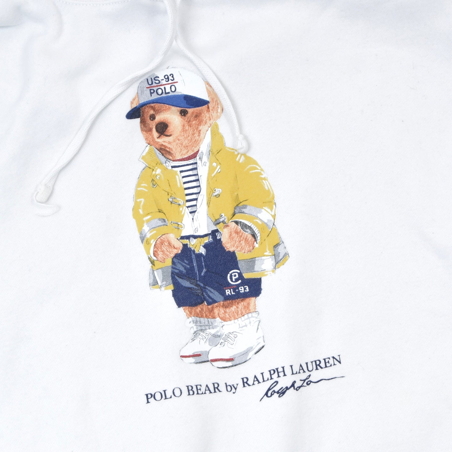 Polo Ralph Lauren Hoodie Size L - White Polo Bear