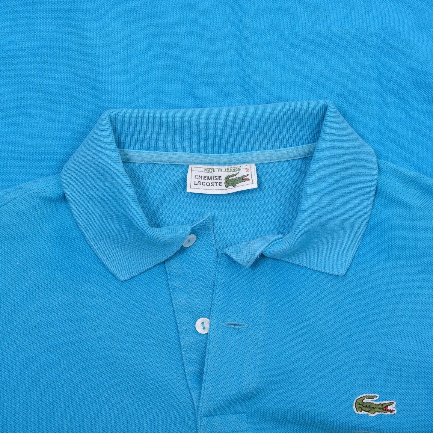 Vintage Lacoste 3er Polo-Shirts Made in France Größe 4 ca. 50,5-54cm - Petrol/Rot/Grün