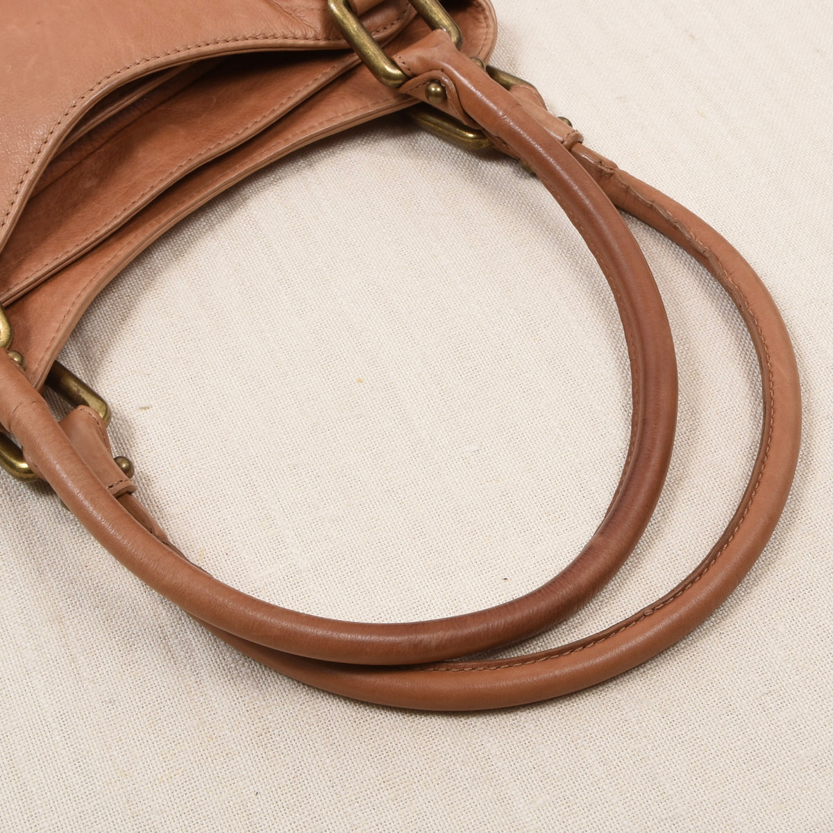 Stuart Weitzman Leder Handtasche Made in Spain - Tan