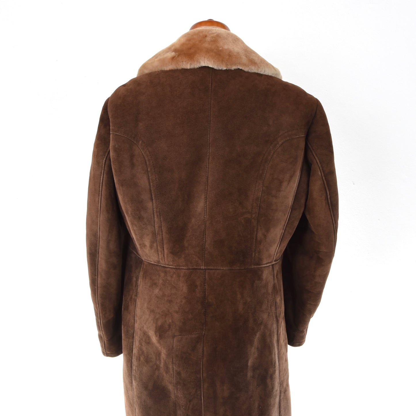 Classic Shearling Coat ca. 58cm Chest  - Brown