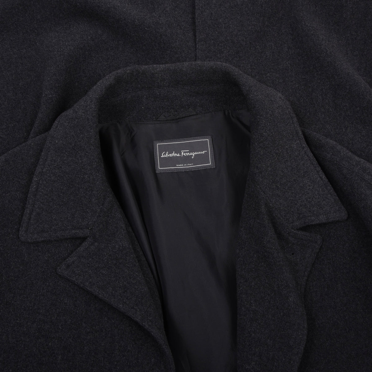 Salvatore Ferragamo Wolle-Kaschmir Car Coat/Mantel Gr. 54 Made in Italy - Grau