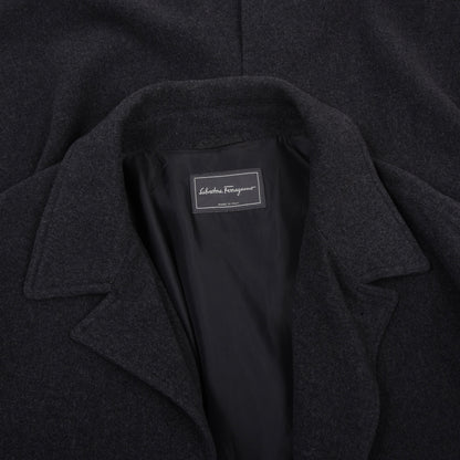 Salvatore Ferragamo Wolle-Kaschmir Car Coat/Mantel Gr. 54 Made in Italy - Grau