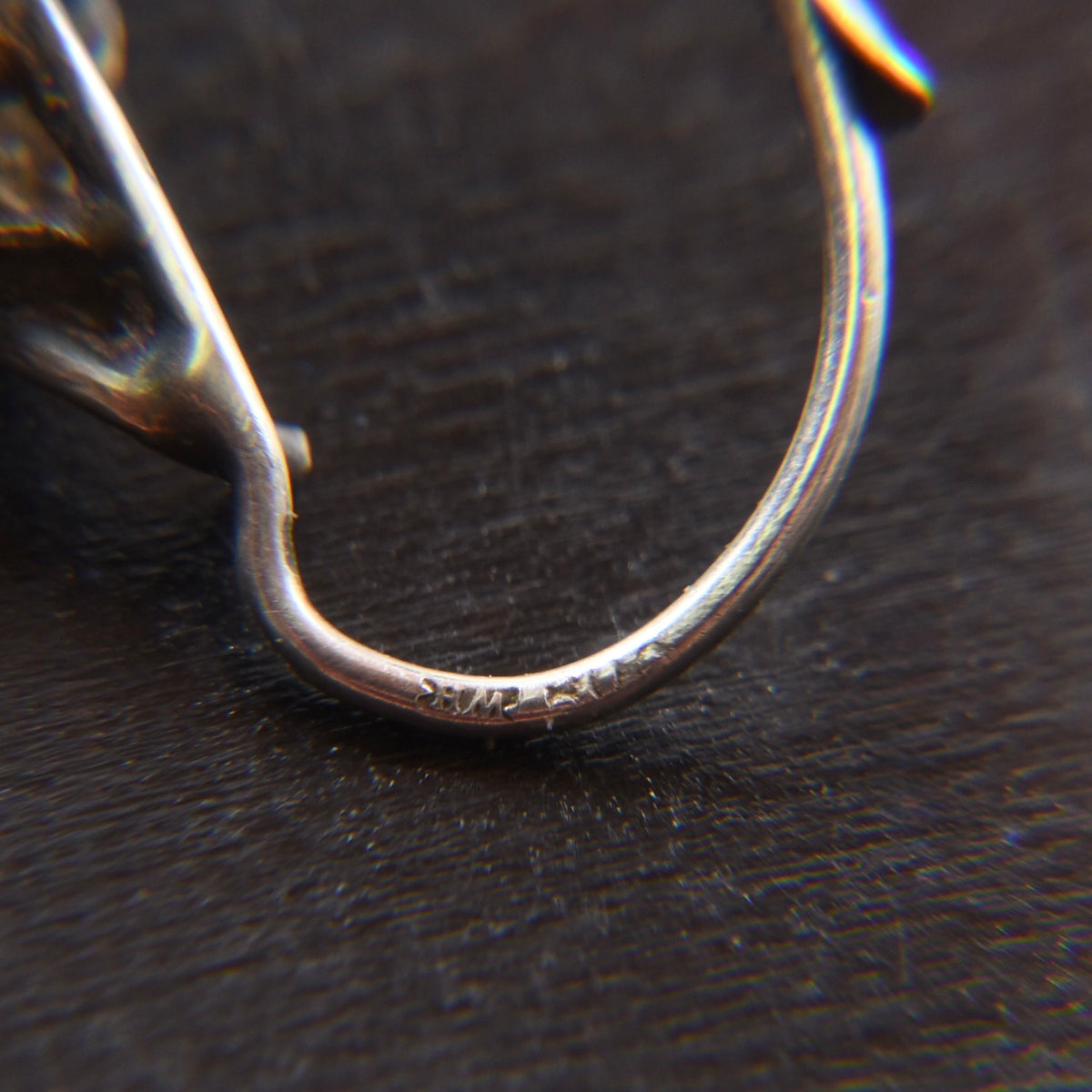Vintage Jagd-Ohrringe 800 Silber mit Grandl ca. 2cm