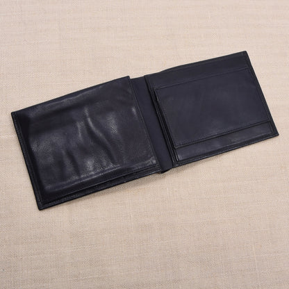 NOS Glattleder Brieftasche - Marineblau