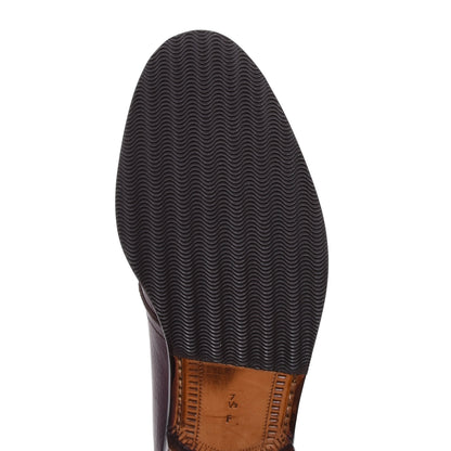 A. Testoni Derby Schuhe Gr. 7.5 F – Bordeaux-Braun