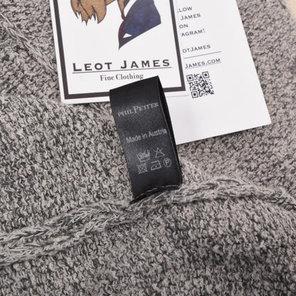 Phil Petter Baumwolle-Leinen Stricksakko Gr. L Made in Austria - Grau Melange