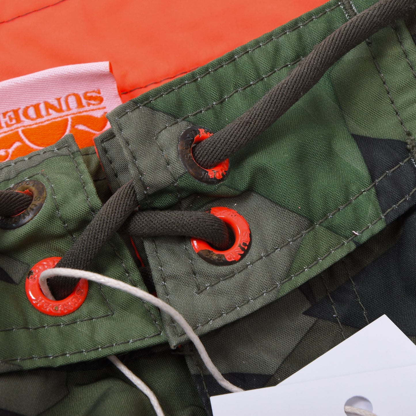 Sundek Swim Trunks Size 33 - Green Star Camouflage