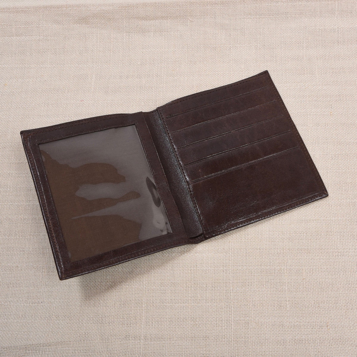 NOS Leather Wallet/Billfold ca. 12cm - Brown