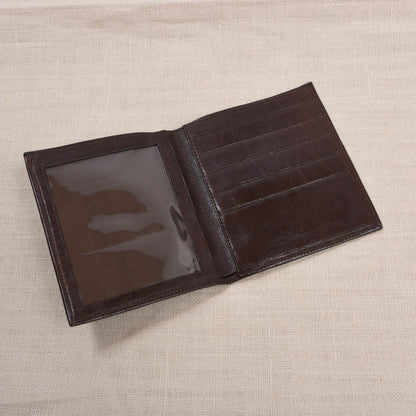 NOS Leather Wallet/Billfold ca. 12cm - Brown