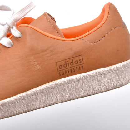 Adidas Superstar Sneakers 80s Clean Leather Größe 42 2/3 - Hellbraun/Orange