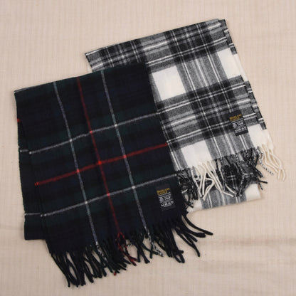 Highland Castle x2 Wool Scarves Made in Scotland ca. 147-148cm - Plaid/Tartain
