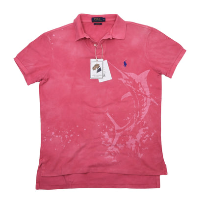 Polo Ralph Lauren Poloshirt Größe M Custom Fit ca. 52,5cm - Pink Marlin