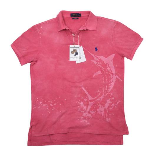 Polo Ralph Lauren Poloshirt Größe M Custom Fit ca. 52,5cm - Pink Marlin