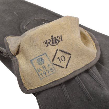 Rika Doeskin Gloves Unlined ca. 11.1cm - Grey
