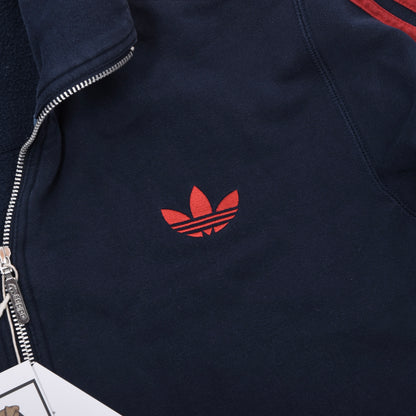 Adidas Cotton Blend Track Suit Size M Chest ca. 63.5cm - Navy/Red