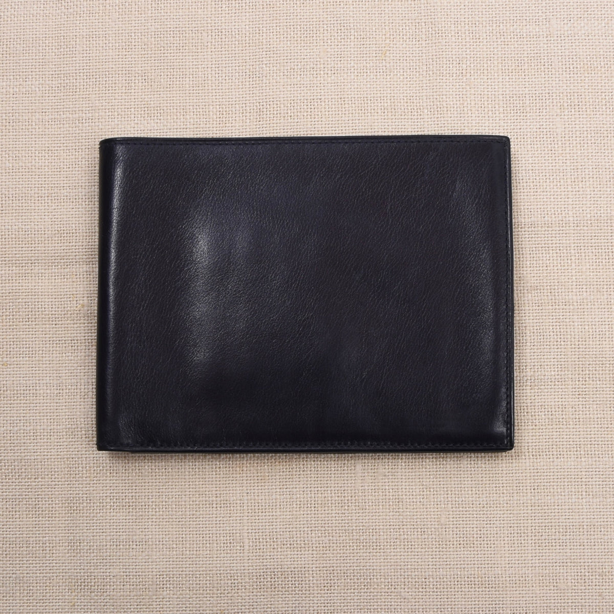 NOS Glattleder Brieftasche - Marineblau