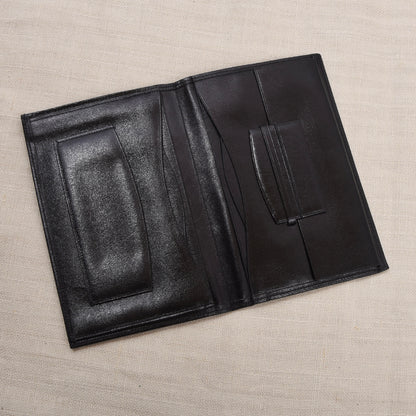 NOS Luxury Leather Travel Wallet - Black