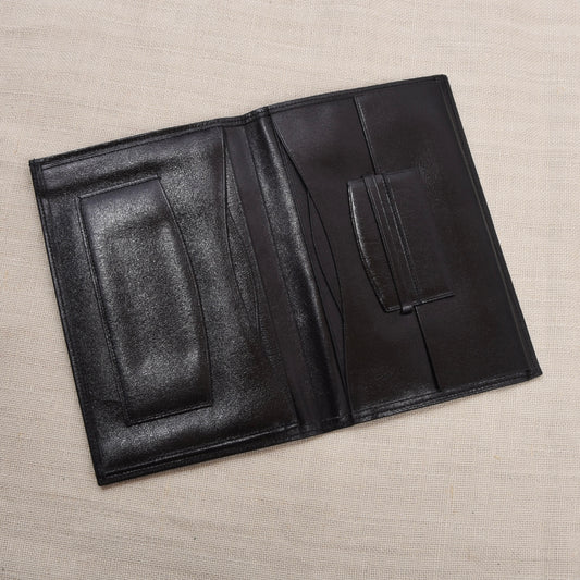 NOS Luxury Leather Travel Wallet - Black