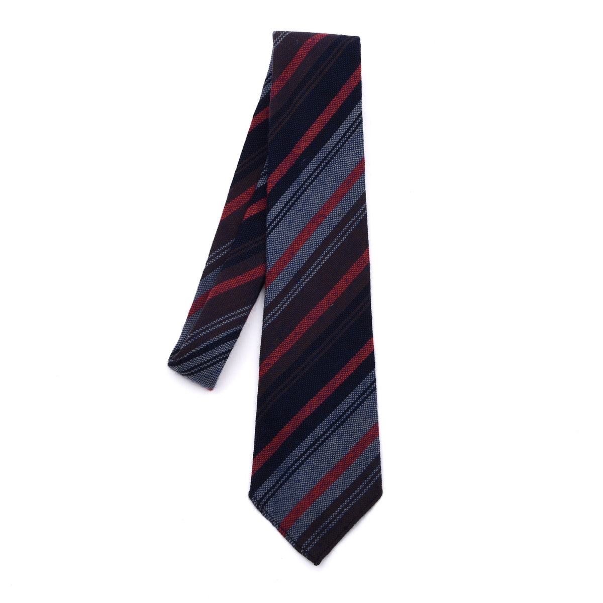 Carraig Donn Wool Tie Made in Irelad - Blue Stripes
