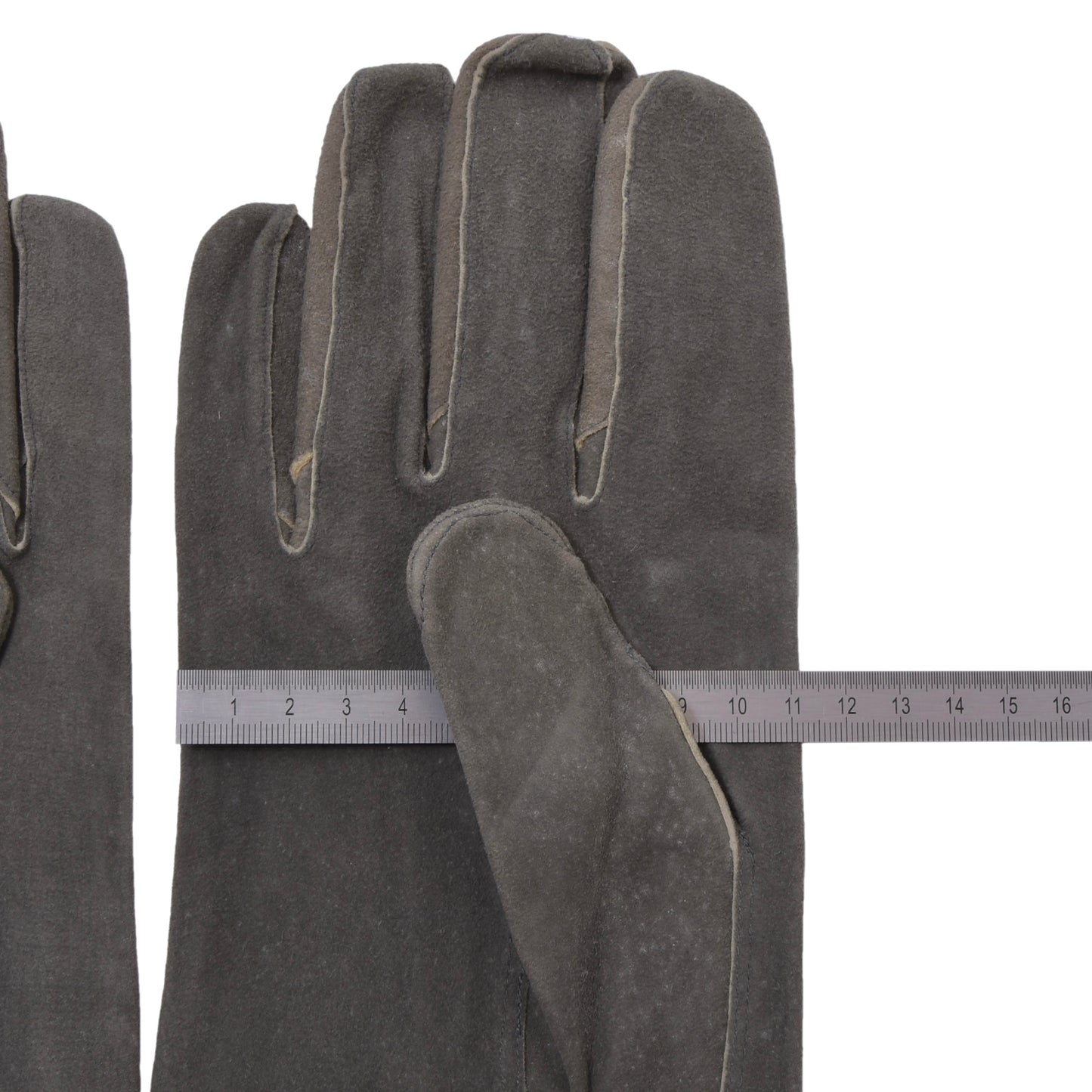 Rika Doeskin Gloves Unlined ca. 11.1cm - Grey