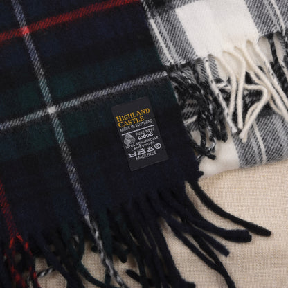 Highland Castle x2 Wool Scarves Made in Scotland ca. 147-148cm - Plaid/Tartain